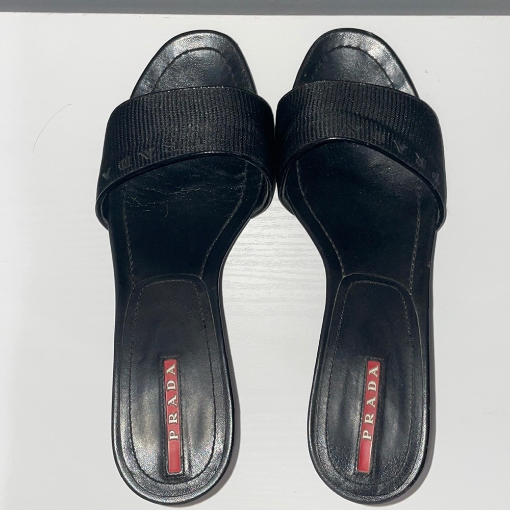 Size 9, Hardly Worn Prada wedges 450$. OR BEST OFFER